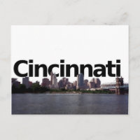 Cincinnati Skyline with Cincinnati in the sky abov
