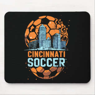 Cincinnati Soccer City Skyline Cool Cincy 513  Mouse Pad