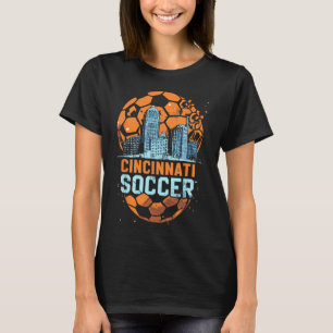 Cincinnati Soccer City Skyline Cool Cincy 513 T-Shirt