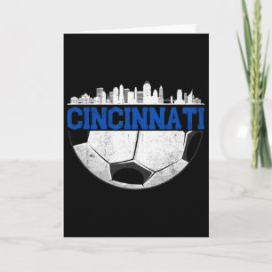 Cincinnati Soccer Distressed Cincy nati  Card