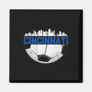 Cincinnati Soccer Distressed Cincy nati  Magnet