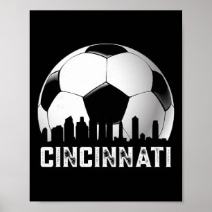 Cincinnati Soccer Distressed Vintage Soccer Fans Poster