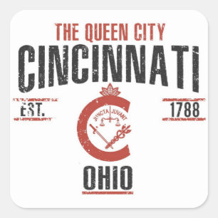 Cincinnati Square Sticker