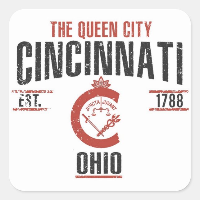 Cincinnati Square Sticker (Front)