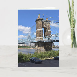 CINCINNATI SUSPENSION BRIDGE BLANK GREETING CARD