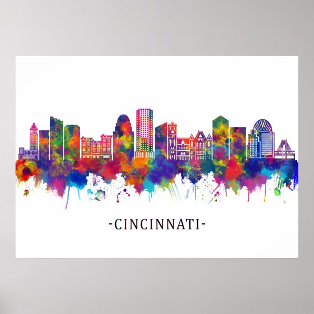 Cincinnati USA Skyline Poster (Front)