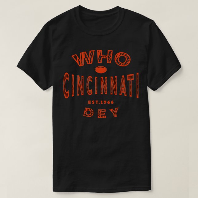 Cincinnati Who Dey Remix T-Shirt (Design Front)