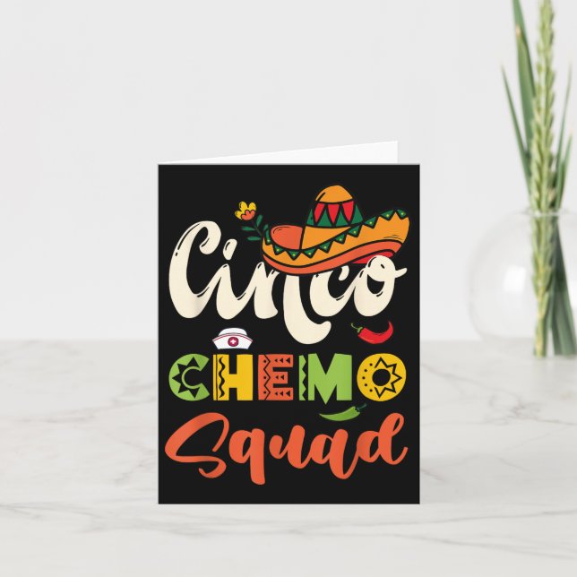 Cinco Chemo Squad Chemotherapy Nurse Crew Fun Cinc Card (Front)