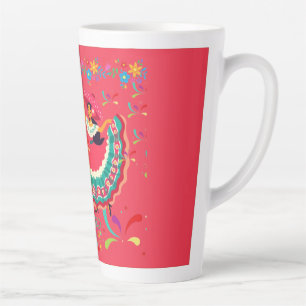 Cinco colorwave bright red latte mug