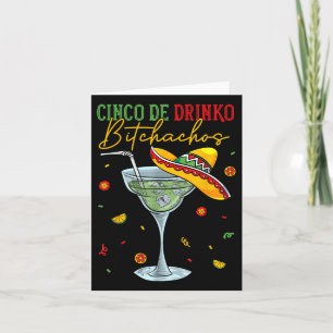 Cinco De Drinko Achos Mens Womens Funny Drinking P Card