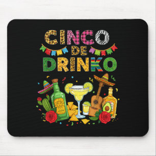 Cinco de drinko cinco de mayo fiesta margarita mouse pad
