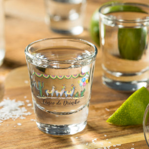 “Cinco De Drinko" Fiesta Llama Shot Glass