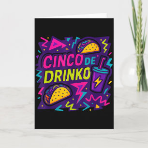 Cinco de drinko fiesto cinco de mayo mens fiesta 5 card