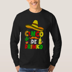 Cinco De Drinko Margarita Sombrero Mexican Cinco D T-Shirt