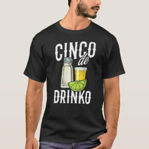 Cinco De Drinko Party Salt Lime Tequila Three Amig T-Shirt