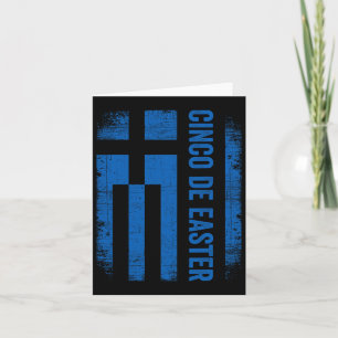 Cinco De Easter Funny Cinco De Mayo Greece Flag Gr Card