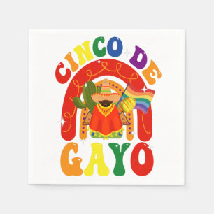 Cinco De Gayo Funny Cinco De Mayo LGBTQ Pride Gift Napkin
