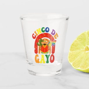 Cinco De Gayo Funny Cinco De Mayo LGBTQ Pride Gift Shot Glass