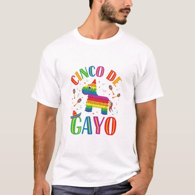 Cinco de Gayo Gay Pride Cinco de Mayo T-Shirt (Front)