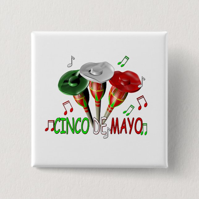 Cinco de Mayo 15 Cm Square Badge (Front)