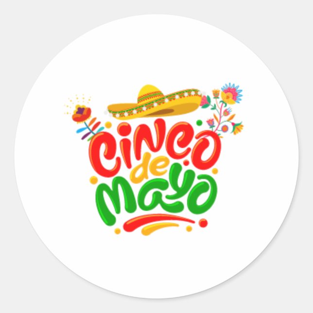 CINCO DE MAYO 2023 CLASSIC ROUND STICKER (Front)