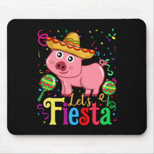 Cinco De Mayo 2025 Shirt Funny Mexican Pig Let's F Mouse Pad