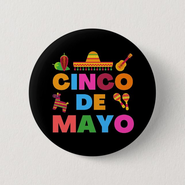 Cinco De Mayo 6 Cm Round Badge (Front)