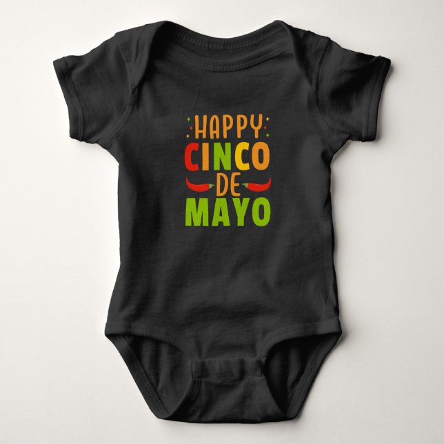 Cinco De Mayo Baby Bodysuit (Front)