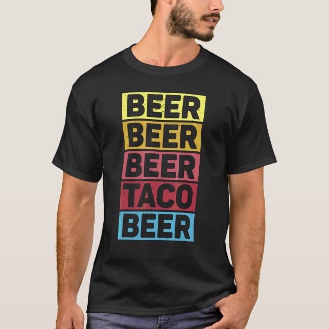 Cinco De Mayo Beer Beer Taco Beer Mexican Party T-Shirt (Front)