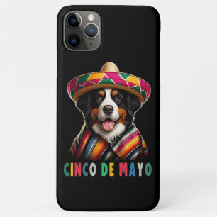 Cinco De Mayo Bernese Dog with Poncho And Sombrero Case-Mate iPhone Case