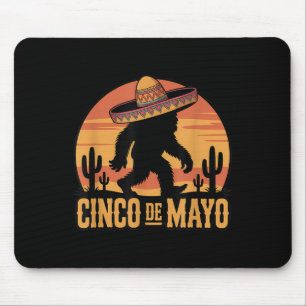 Cinco De Mayo Bigfoot Sombrero Desert Sunset  Mouse Pad