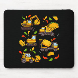 Cinco De Mayo Boys Kids Toddler Construction Truck Mouse Pad