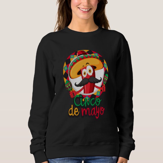 Cinco De Mayo Burritos Mexico Tacos and Avocado  1 Sweatshirt (Front)
