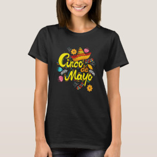 Cinco De Mayo Burritos Mexico Tacos and Avocado 2 T-Shirt
