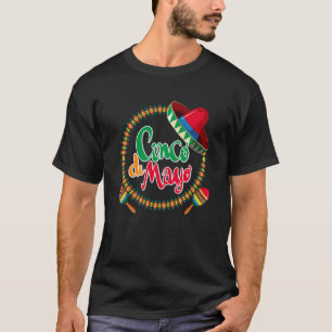 Cinco De Mayo Burritos Mexico Tacos and Avocado  2 T-Shirt