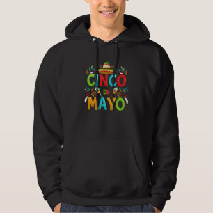 Cinco De Mayo Burritos Mexico Tacos and Avocado  4 Hoodie