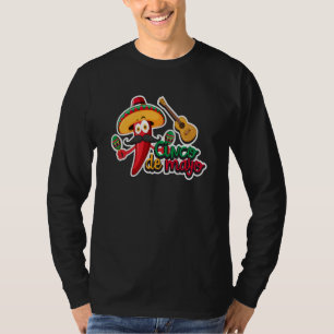 Cinco De Mayo Burritos Mexico Tacos and Avocado  5 T-Shirt