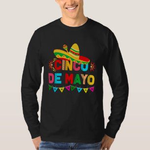 Cinco De Mayo Burritos  Mexico Tacos and Avocado T-Shirt