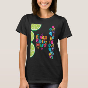 Cinco De Mayo Burritos  Mexico Tacos and Avocado   T-Shirt