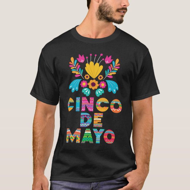 Cinco De Mayo Burritos  Mexico Tacos and Avocado   T-Shirt (Front)