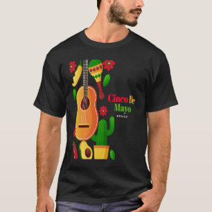 Cinco De Mayo Burritos  Mexico Tacos and Avocado   T-Shirt