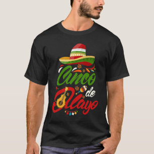 Cinco De Mayo Burritos  Mexico Tacos and Avocado   T-Shirt
