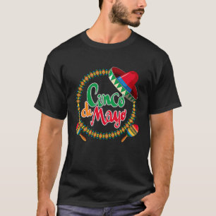 Cinco De Mayo Burritos  Mexico Tacos and Avocado   T-Shirt