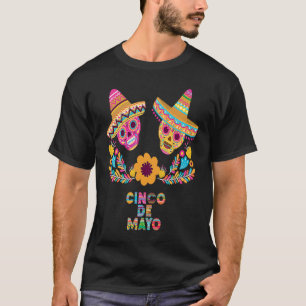 Cinco De Mayo Burritos  Mexico Tacos and Avocado   T-Shirt