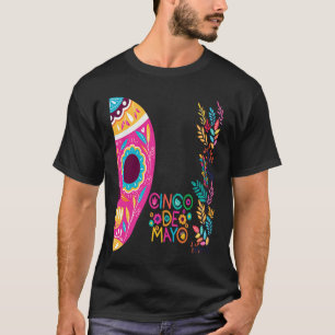 Cinco De Mayo Burritos  Mexico Tacos and Avocado   T-Shirt