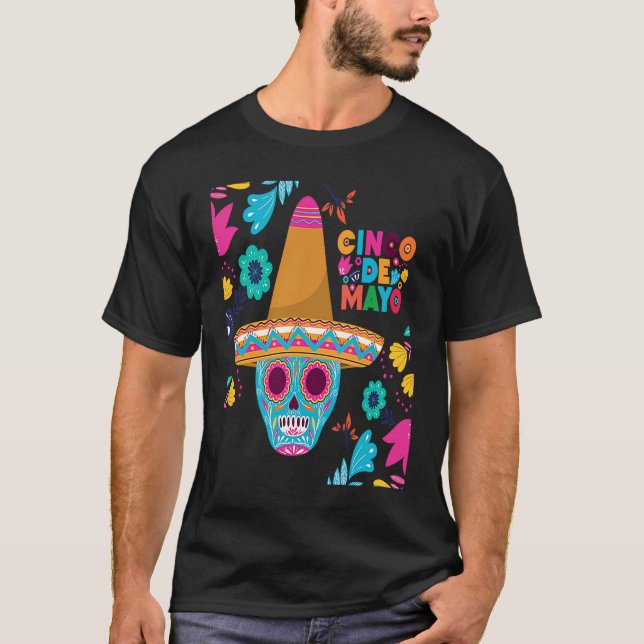 Cinco De Mayo Burritos  Mexico Tacos and Avocado   T-Shirt (Front)