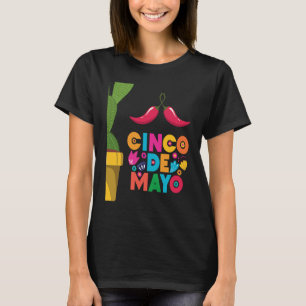 Cinco De Mayo Burritos Mexico Tacos and Avocado T-Shirt