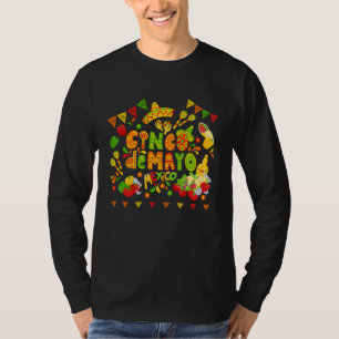 Cinco De Mayo Burritos  Mexico Tacos and Avocado   T-Shirt
