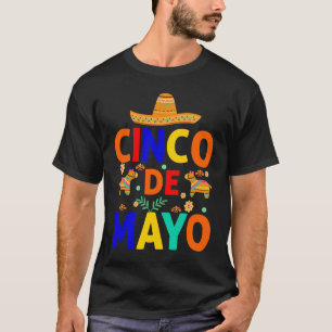 Cinco De Mayo Burritos  Mexico Tacos and Avocado   T-Shirt