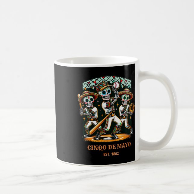 Cinco De Mayo Bysebyll Skeletons  Coffee Mug (Right)